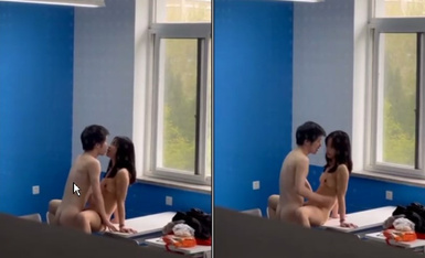 この2人は自習室でセックスすることに抵抗がなく、クラスメートに録画されていた。