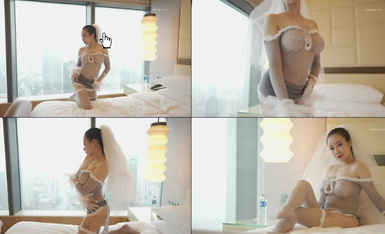 Con đĩ nổi tiếng hàng đầu trên Internet "Song Guoer" quan hệ tình dục quy mô lớn mới nhất với cô dâu của bạn mỗi đêm, mặc váy cưới không nội y, chất lượng hình ảnh 4K cực nét chân thực