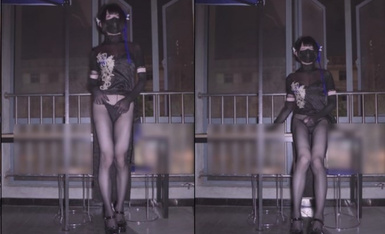 國產CD系列偽娘『曦曦』最新9月會員販售作品4V 戶外半裸露出製服自慰超刺激(1)