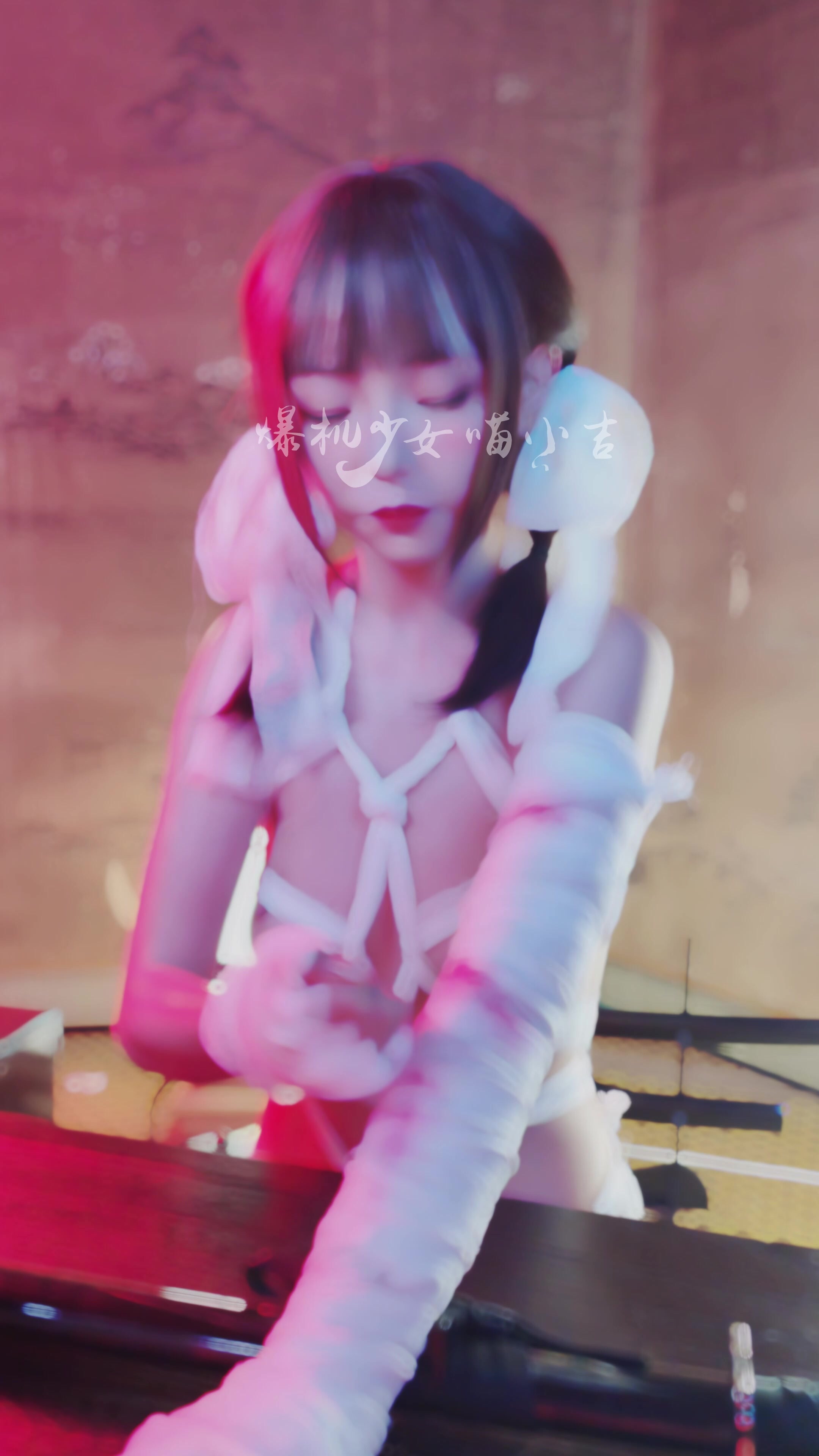 High-end ACG industry goddess exploding machine girl ▌Meow Xiaoji ▌three point full exposure "Ninjitsu" full of positive energy Bump exciting cherry fresh white tiger (1)
