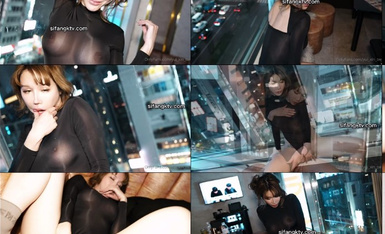 The most beautiful dream goddess 『Sin Yuri』exclusive newest private shoot KTV by the photographer to be tempered by the window sill to reveal masturbation, lewd water is so delicious HD 1080P version