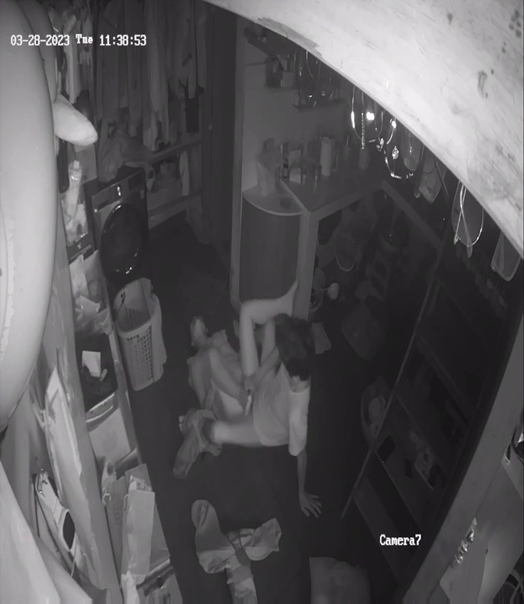 2023 Newest Hacker Hacking Home Camera Sneak Peek Pop Collection Little Brother Standing Without Condom Screwing Daughter-In-Law's Pussy Cum Runs All Over The Place (9)