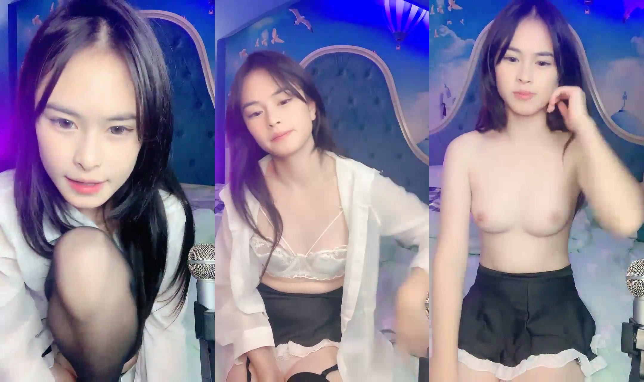 The latest collection of the best young girls in November [Sexy Orange Cat] Black Silk White Silk Uniform Seductive Touching (5)