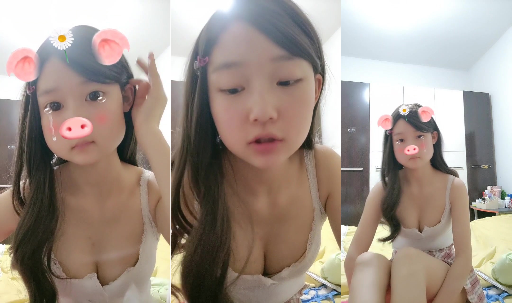 19 years old pure student super cute [your schoolgirl] alone at home, lock the door, boudoir change costume masturbation, peeing close-up, water really much has been flowing (2)