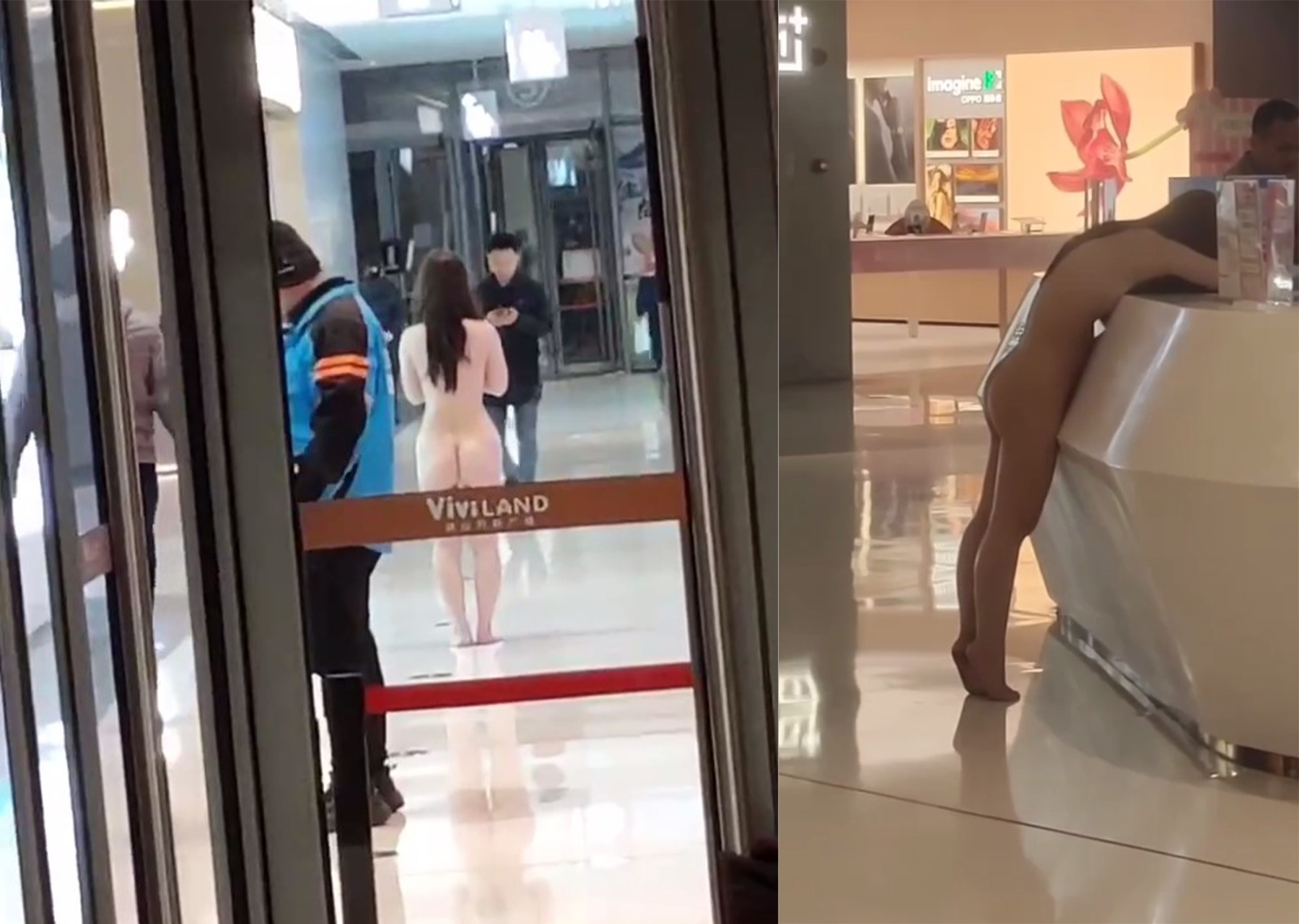 A woman ran naked through Vanke Plaza in Hongshan, Wuhan, in retaliation for her boyfriend cheating on her best friend, and went out on the street completely naked.