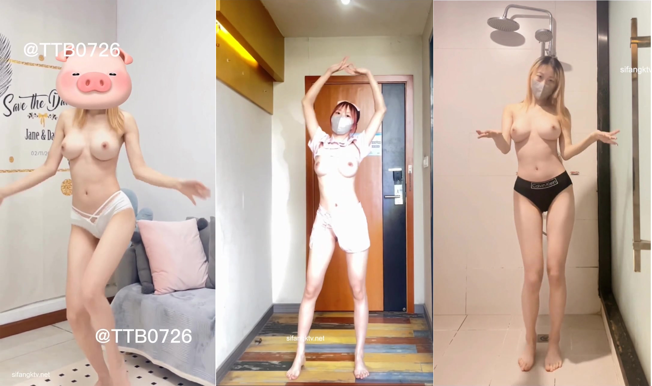 The top body big tits Twitter contrast bitch [TTB0726] landlord heavy customized, naked dance blowing簫特寫啪啪，母狗屬性拉滿合集 (2)
