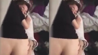 Couple fucks in front of other people in the dormitory, and the girl is smiling with her big ass.